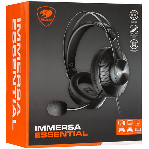 Купить Проводные наушники COUGAR IMMERSA ESSENTIAL черный 2021  4712084. Характеристики, отзывы и цены в Донецке