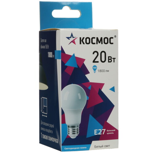 Купить Лампа светодиодная Космос LkecLED20wA60E2745  9112141. Характеристики, отзывы и цены в Донецке