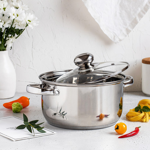 Купить Кастрюля Appetite Адель LK06303 3 л 20 см серебристый  9294718. Характеристики, отзывы и цены в Донецке