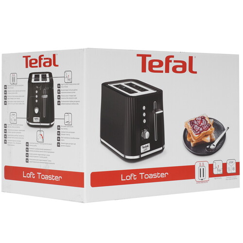 Купить Тостер Tefal Loft TT761838 черный  5606950. Характеристики, отзывы и цены в Донецке