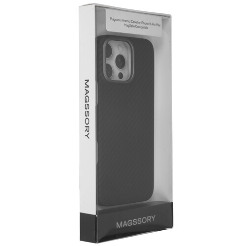 Купить Накладка  Magssory Aramid Case для Apple iPhone 16 Pro Max черный  5617800. Характеристики, отзывы и цены в Донецке