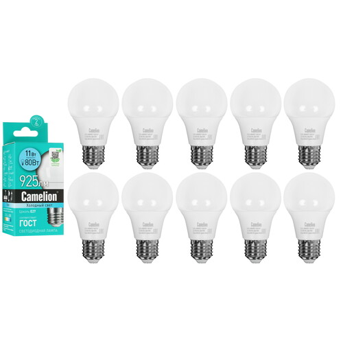 Купить Лампа светодиодная Camelion LED E27/A60/11w/845  5642988. Характеристики, отзывы и цены в Донецке