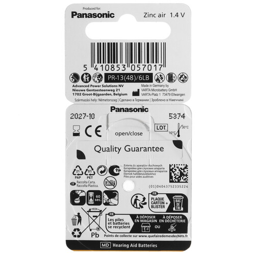 Купить Батарейка Panasonic PR48 (ZA13/DA13/AC13/13A/13)  9220331. Характеристики, отзывы и цены в Донецке