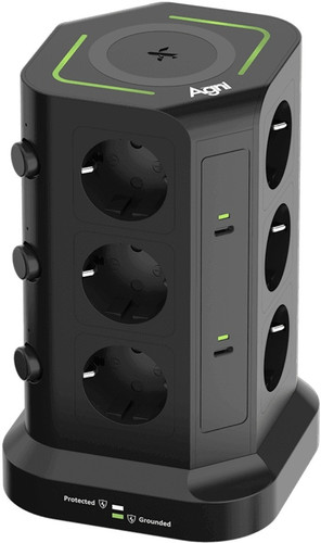 Купить Сетевой фильтр AGNI TP-VG6U12E-C-W черный  9289269. Характеристики, отзывы и цены в Донецке