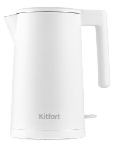 Купить Электрочайник Kitfort КТ-6185 белый  9047198. Характеристики, отзывы и цены в Донецке