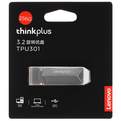 Купить Память USB Flash 256 ГБ Lenovo ThinkPlus Spin Drive [36005621]  5416004. Характеристики, отзывы и цены в Донецке