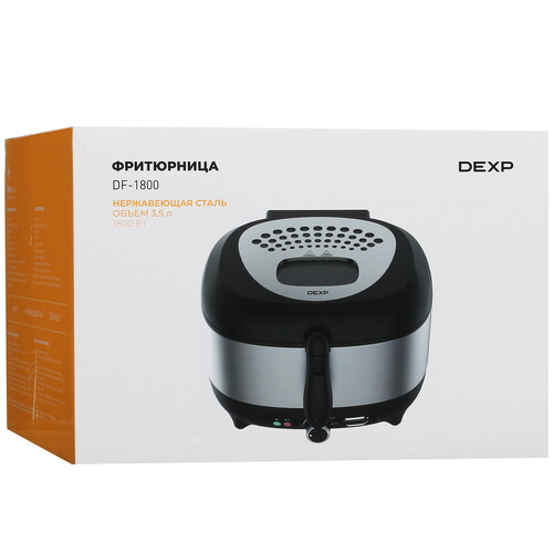 Купить Фритюрница DEXP DF-1800 серебристый  5418068. Характеристики, отзывы и цены в Донецке