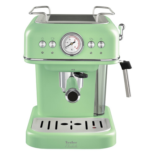 Купить Кофеварка рожковая Tesler ECM-245 GREEN зеленый  9130744. Характеристики, отзывы и цены в Донецке