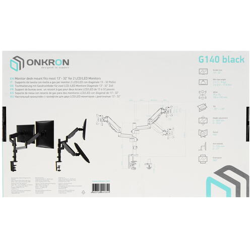 Купить Крепление для мониторов ONKRON G140  4829926. Характеристики, отзывы и цены в Донецке
