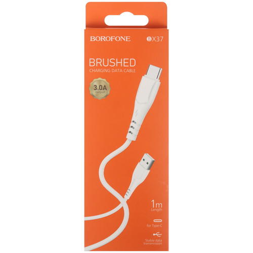 Купить Кабель Borofone USB Type-C - USB Type-A белый  5475010. Характеристики, отзывы и цены в Донецке