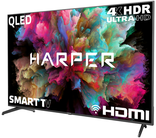 Купить 75" (189 см) Телевизор Harper 75Q850TS черный  9921274. Характеристики, отзывы и цены в Донецке