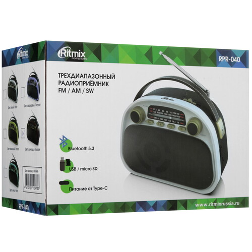 Купить Радиоприемник Ritmix RPR-040 сиреневый  9201108. Характеристики, отзывы и цены в Донецке