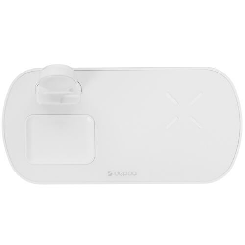 Купить Беспроводное зарядное устройство DEPPA Charging Station 3-in-1 for Apple белый  5409634. Характеристики, отзывы и цены в Донецке