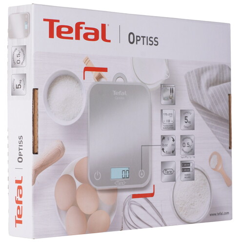 Купить Кухонные весы Tefal Optiss BC50U4V0 серый  9259160. Характеристики, отзывы и цены в Донецке