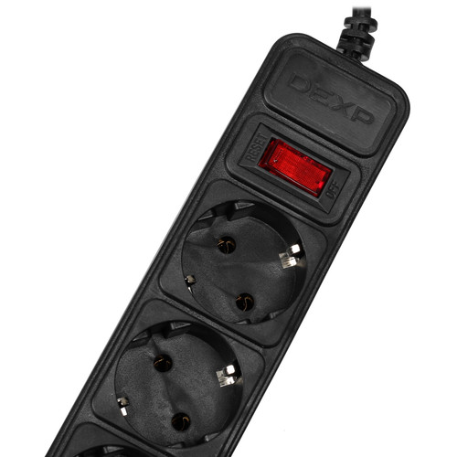 Купить Сетевой фильтр DEXP Standard 518B черный  5080427. Характеристики, отзывы и цены в Донецке