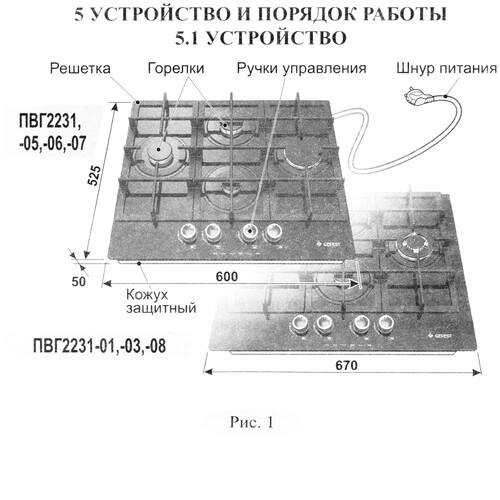 Купить Газовая варочная поверхность Gefest ПВГ 2231-01 Р3  8147075. Характеристики, отзывы и цены в Донецке