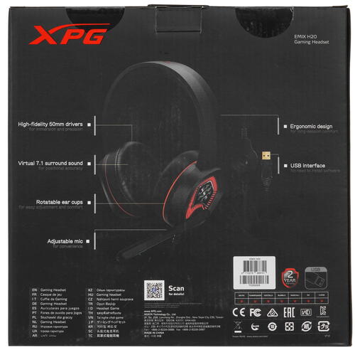 Купить Проводные наушники XPG EMIX H20 черный 2019  5363169. Характеристики, отзывы и цены в Донецке
