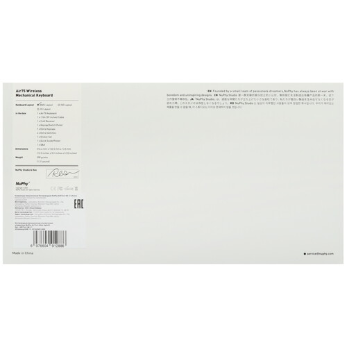 Купить Клавиатура  проводная + беспроводная Nuphy AIR75v2  5449728. Характеристики, отзывы и цены в Донецке