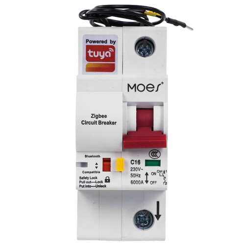 Купить Выключатель модульный MOES Zigbee 1P 16A  5488172. Характеристики, отзывы и цены в Донецке