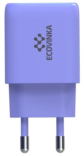 Купить Сетевое зарядное устройство ECOVINKA GAN-67UE фиолетовый  9139790. Характеристики, отзывы и цены в Донецке