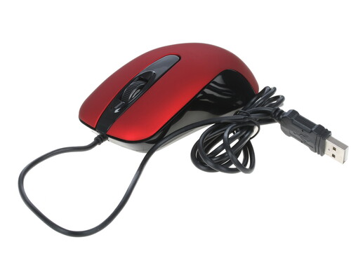 Купить Мышь проводная Gembird MOP-400-R Silent  красный  1229900. Характеристики, отзывы и цены в Донецке