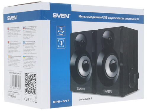 Купить Колонки SVEN SPS-517 черный  1224385. Характеристики, отзывы и цены в Донецке