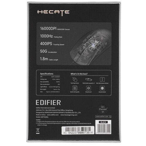 Купить Мышь проводная Edifier G4M  черный  5490763. Характеристики, отзывы и цены в Донецке