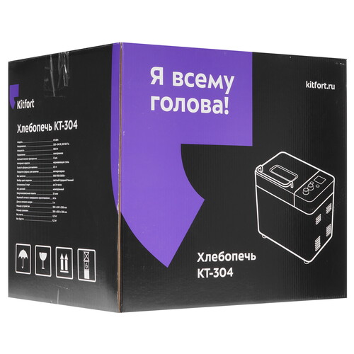 Купить Хлебопечь Kitfort КТ-304 серебристый  8185277. Характеристики, отзывы и цены в Донецке
