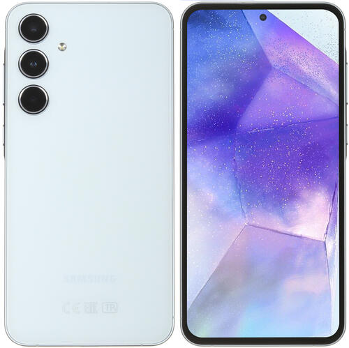 Купить 6.6" Смартфон Samsung Galaxy A55 256 ГБ голубой  5460186. Характеристики, отзывы и цены в Донецке