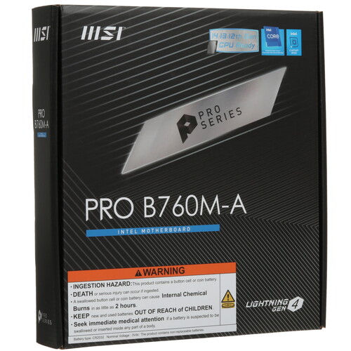 Купить Материнская плата MSI PRO B760M-A  5462217. Характеристики, отзывы и цены в Донецке