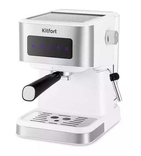 Купить Кофеварка рожковая Kitfort КТ-7139 белый  9035392. Характеристики, отзывы и цены в Донецке