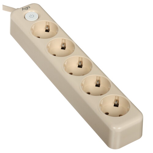 Купить Сетевой фильтр AGNI TP-FD5E бежевый  9289364. Характеристики, отзывы и цены в Донецке