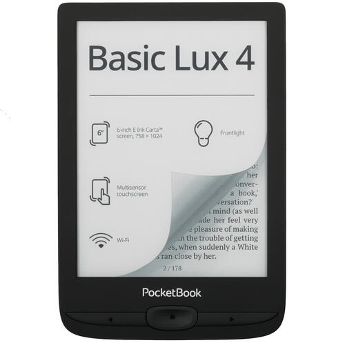 Купить 6" Электронная книга PocketBook 618 Basic Lux 4 черный  5434605. Характеристики, отзывы и цены в Донецке