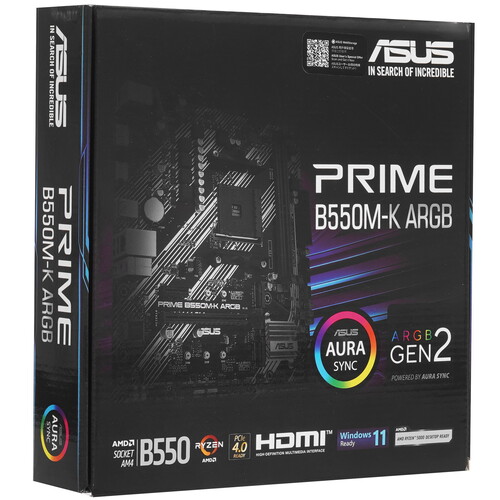 Купить Материнская плата ASUS PRIME B550M-K ARGB  5438039. Характеристики, отзывы и цены в Донецке