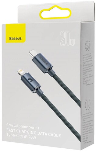 Купить Кабель круглый Baseus Lightning 8-pin - USB Type-C черный 1.2 м  5627563. Характеристики, отзывы и цены в Донецке
