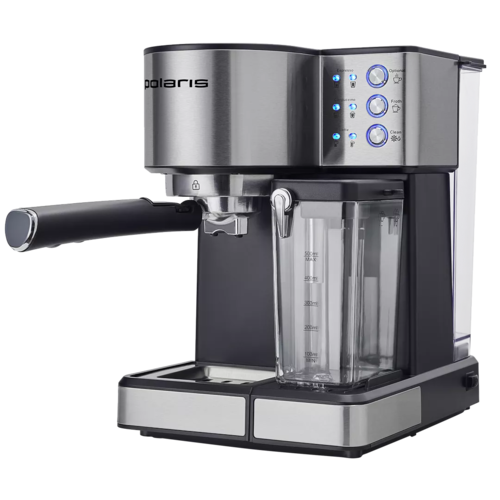 Купить Кофеварка рожковая Polaris PCM 1536E Adore Cappuccino серый  5456379. Характеристики, отзывы и цены в Донецке