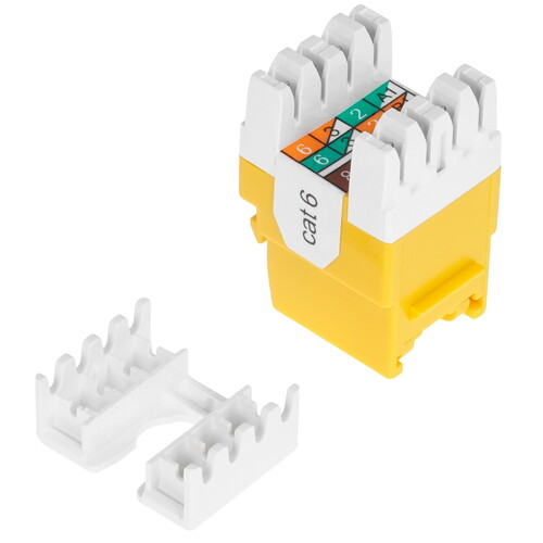 Купить Модуль Keystone Lanmaster LAN-OK45U6/180P-YL  9242124. Характеристики, отзывы и цены в Донецке