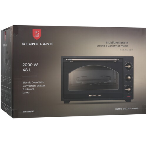 Купить Мини-печь Stone Land SLO-4801B черный  9309150. Характеристики, отзывы и цены в Донецке