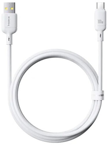 Купить Кабель круглый Baseus USB Type-C - USB 2.0 Type-A белый 1 м  5627450. Характеристики, отзывы и цены в Донецке