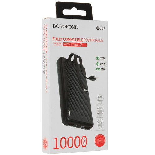 Купить Портативный аккумулятор Borofone BJ57 черный  5609239. Характеристики, отзывы и цены в Донецке