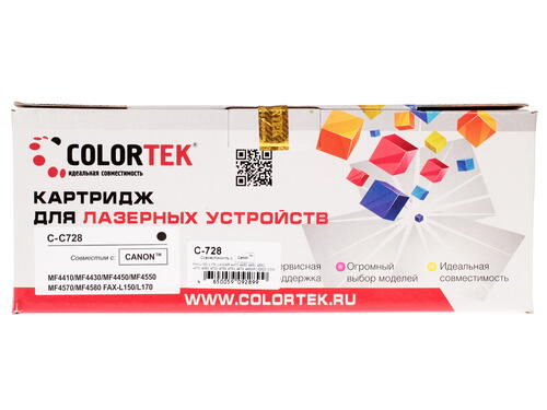 Купить Картридж лазерный Colortek C-728 черный  1076222. Характеристики, отзывы и цены в Донецке
