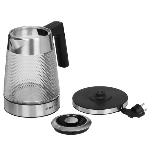 Купить Электрочайник Brayer BR1079 серебристый  9114120. Характеристики, отзывы и цены в Донецке