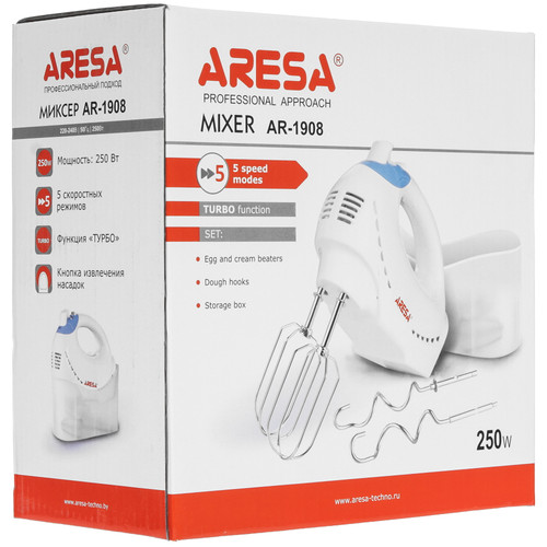 Купить Миксер ARESA AR-1908 белый  5341231. Характеристики, отзывы и цены в Донецке