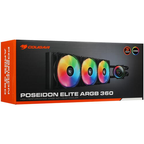 Купить Система охлаждения Cougar Poseidon Elite 360 ARGB черная  5418814. Характеристики, отзывы и цены в Донецке