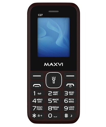 Купить Сотовый телефон Maxvi C27 коричневый/черный  9940871. Характеристики, отзывы и цены в Донецке