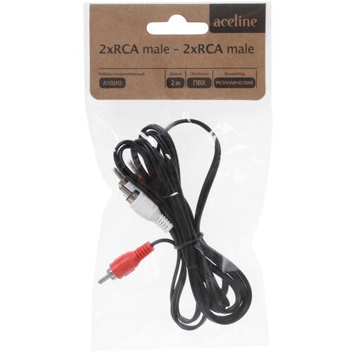 Купить Кабель   Aceline RCA x2 - RCA x2 черный  1380010. Характеристики, отзывы и цены в Донецке