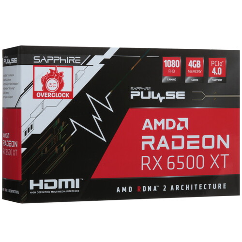 Купить Видеокарта Sapphire AMD Radeon RX 6500 XT PULSE GAMING OC  5609205. Характеристики, отзывы и цены в Донецке
