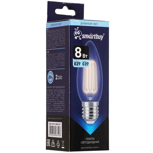 Купить Лампа светодиодная Smartbuy C37-8Вт/4000К/E27  9192652. Характеристики, отзывы и цены в Донецке