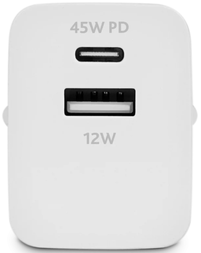 Купить Сетевое зарядное устройство SmartCharger Duo PD 45W белый  9140729. Характеристики, отзывы и цены в Донецке