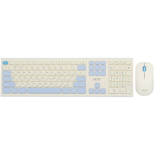Купить Клавиатура+мышь беспроводная   Acer OCC205 белый  9091295. Характеристики, отзывы и цены в Донецке
